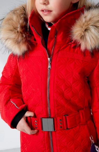 Куртка горнолыжная Poivre Blanc с иск.мехом W21-1003-JRGL/A красный в Санкт-Петербурге