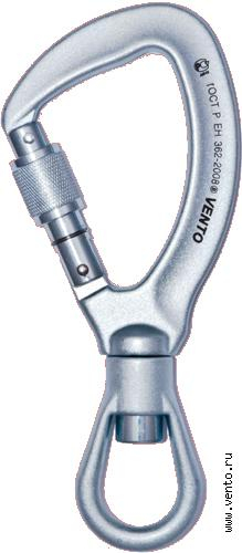  Карабин Венто Стальной с вертлюгом с муфтой в Санкт-Петербурге  