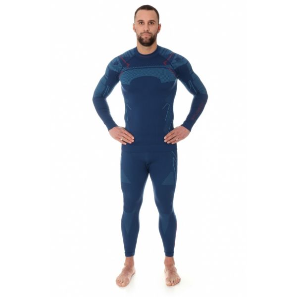 Футболка Brubeck Thermo Nilit Heat черный/голубой мужская в Санкт-Петербурге