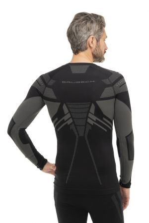 купить Футболка Brubeck DRY LS1570М черный/графит