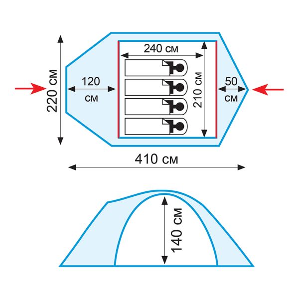 Палатка Tramp Mountain 4 V2 