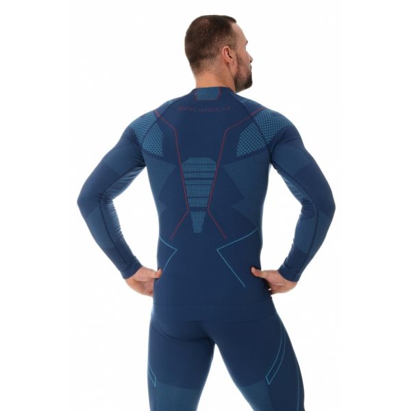 Футболка Brubeck Thermo Nilit Heat черный/голубой мужская в Санкт-Петербурге