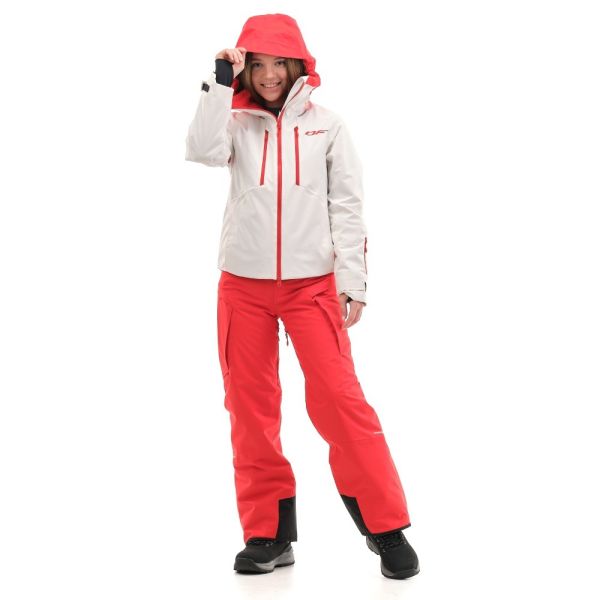 Куртка горнолыжная Dragonfly утепленная Gravity Premium Woman Gray-Red в Санкт-Петербурге