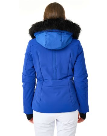 Куртка горнолыжная Poivre Blanc с иск.мехом W24-0802-WO/A синий в Санкт-Петербурге