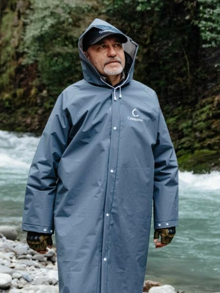 Плащ-дождевик Следопыт плотный EVA 76х130см с козырьком,чехлом серый