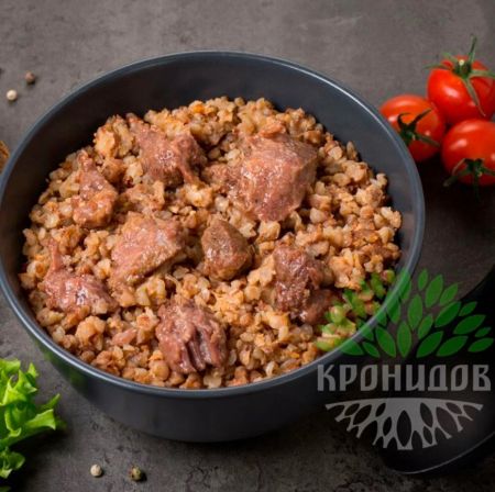 Консервы мясорастительные стерилизованные рубленые "Каша гречневая с говядиной"