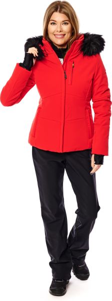Куртка горнолыжная Poivre Blanc с иск.мехом W24-0802-WO/A красный в Санкт-Петербурге