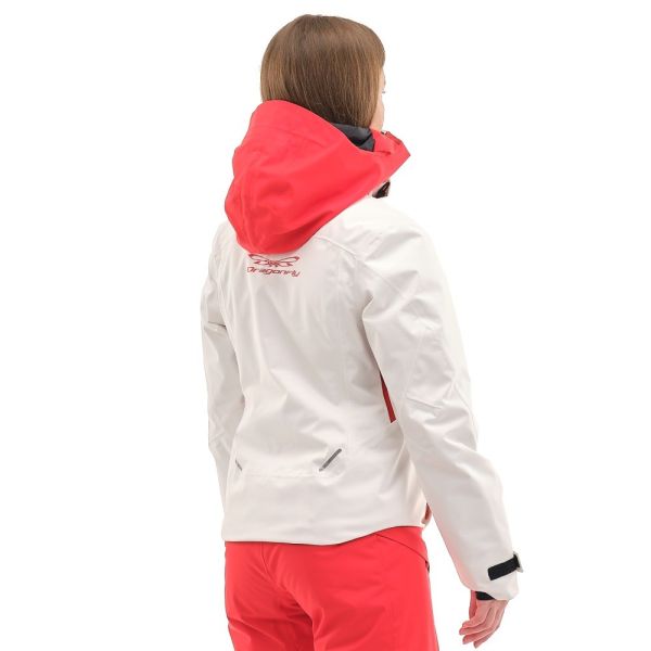 Куртка горнолыжная Dragonfly утепленная Gravity Premium Woman Gray-Red в Санкт-Петербурге