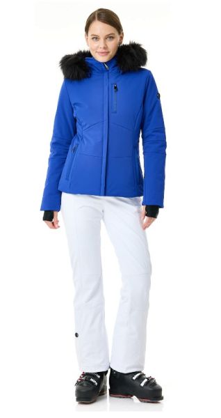 Куртка горнолыжная Poivre Blanc с иск.мехом W24-0802-WO/A синий в Санкт-Петербурге