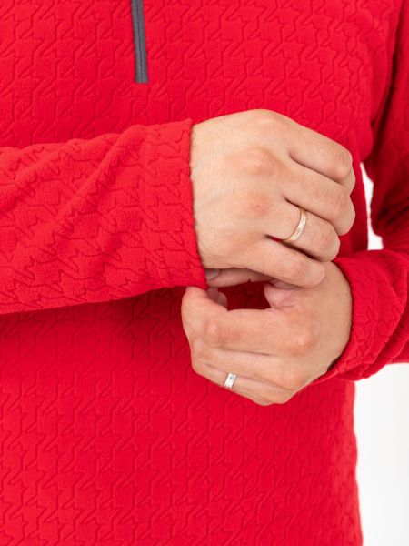 Куртка-анорак Rosomaha флисовая (красный фактурный)