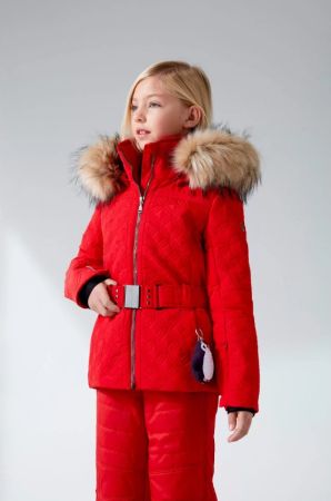 Куртка горнолыжная Poivre Blanc с иск.мехом W21-1003-JRGL/A красный в Санкт-Петербурге