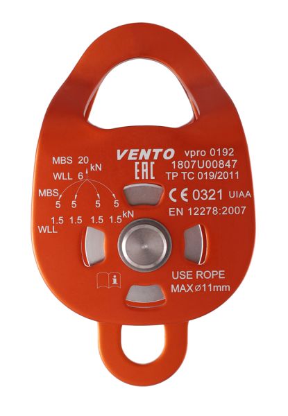  Блок-ролик двойной Double с подшипником дюраль Венто в Санкт-Петербурге  