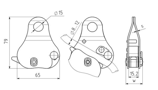  Зажим "Капля" сталь Вертикаль в Санкт-Петербурге  