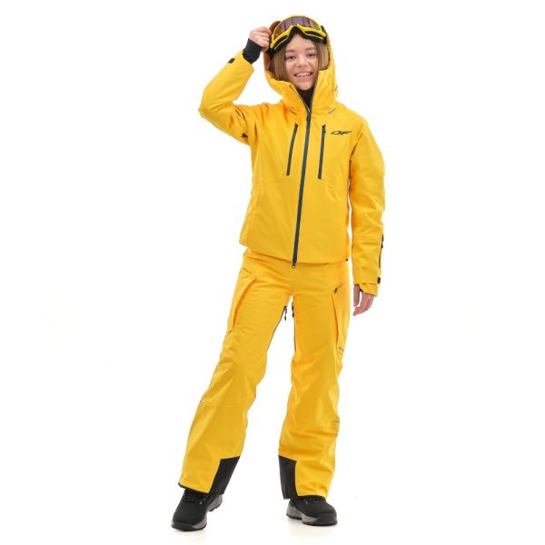 Куртка горнолыжная Dragonfly утепленная Gravity Premium Woman Yellow-Dark в Санкт-Петербурге