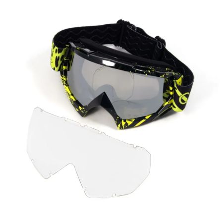 Купить Очки мотоциклетные/снегоходные Следопыт М6,линзы chrome silver+ transparent в Санкт-Петербурге