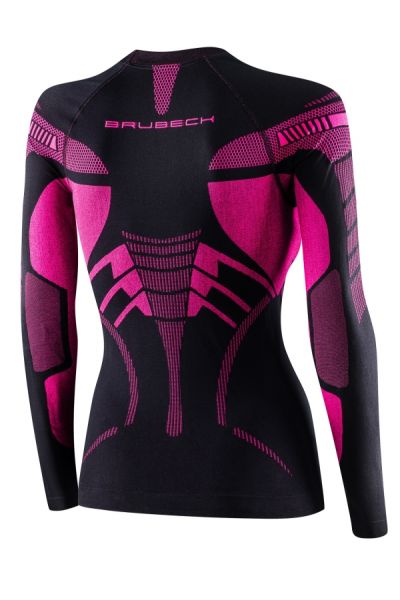 Футболка Brubeck DRY W LS1569W черный/фуксия в Санкт-Петербурге