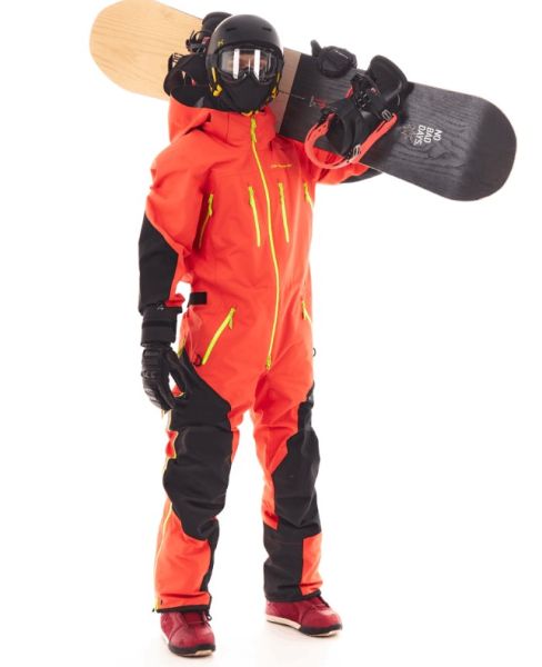Комбинезон сноубордический Dragonfly SuperLight 3L Man Dark Red-Yellow 2024 в Санкт-Петербурге